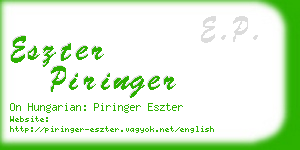 eszter piringer business card